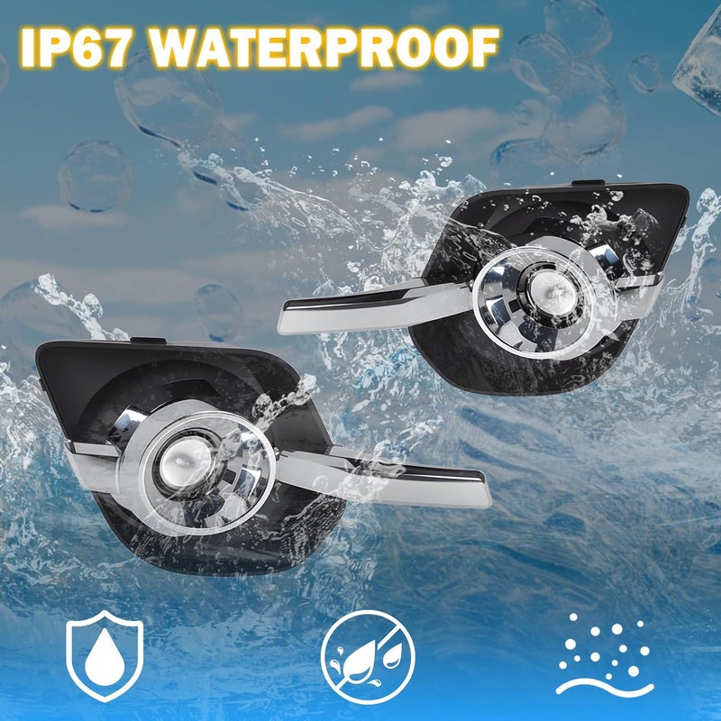 BOXLIGHT Fog Lights Replacement for 2010 2011 2012 2013 2014 2015 2016 Equinox with H11 12V 35W Halogen Bulbs & Wiring Harness Kit (Clear Lens) - Image 4